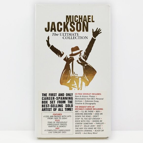 Michael Jackson Ultimate Collection 4 CD Box Set 2004 DVD Light Seal Age